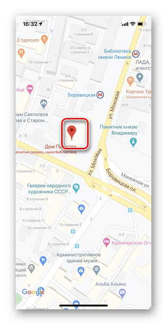 Odabir točke za gledanje panoramskih fotografija u Google Maps iOS