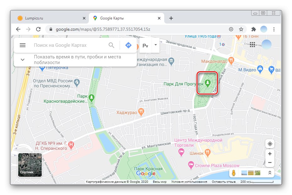 Odabir mjesta za prikaz panoramskih fotografija u PC verziji Google Mapsa