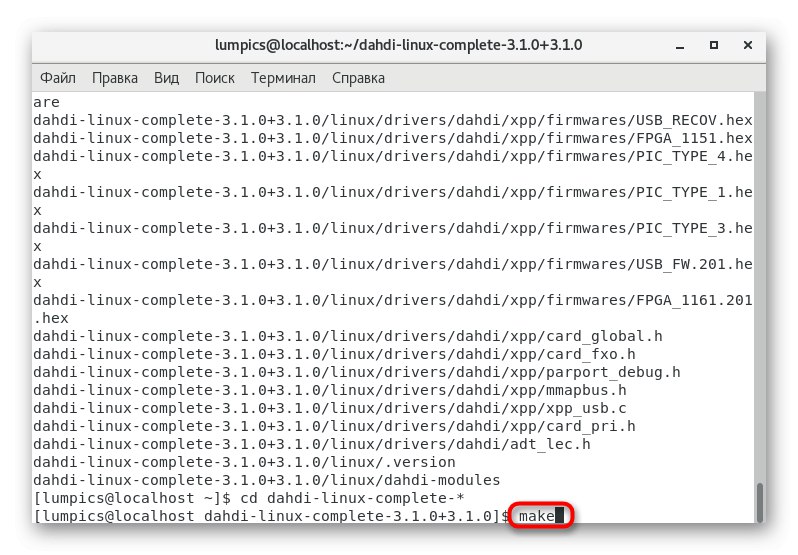Команда для компіляції компонента DAHDI в CentOS 7