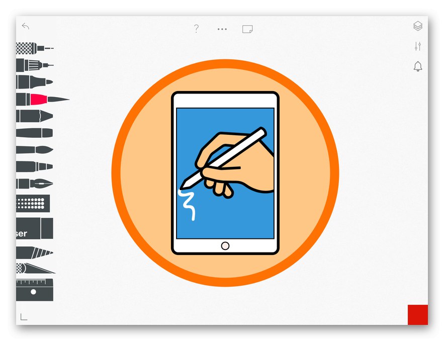 برنامه طراحی برای iPad Tayasui Sketches