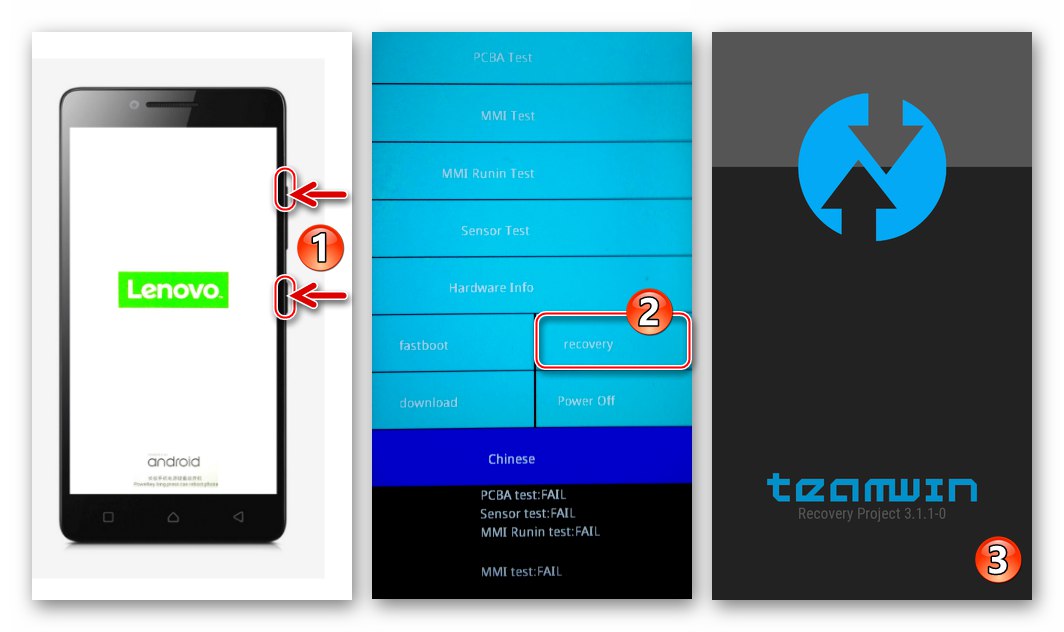 Lenovo A6010 se po namestitvi slednjega znova zažene v TeamWin Recovery (TWRP)