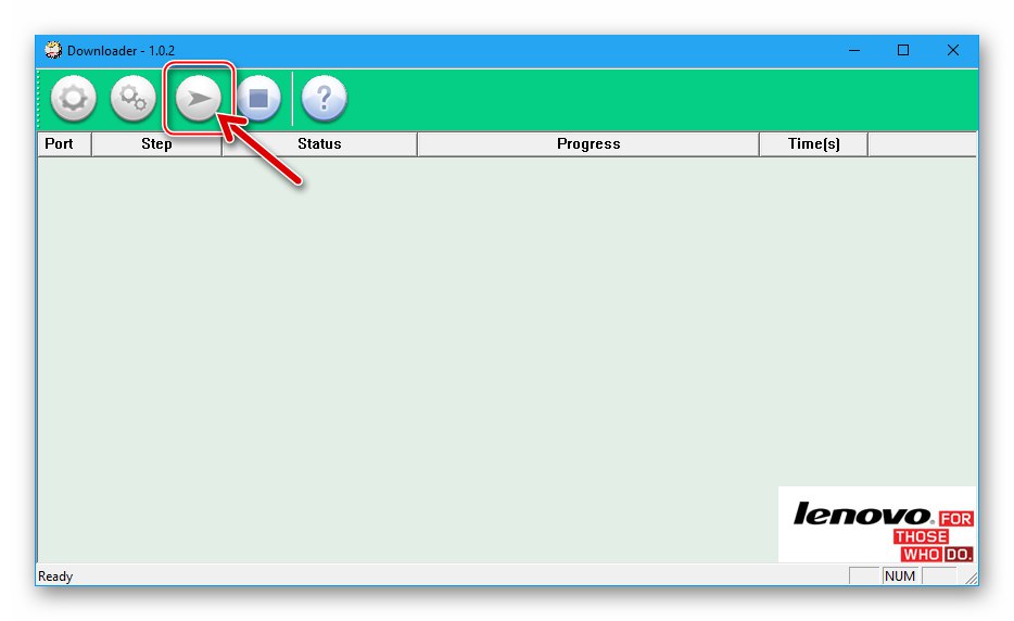 Lenovo A6010 Qcom Downloader start firmware - gumb Start