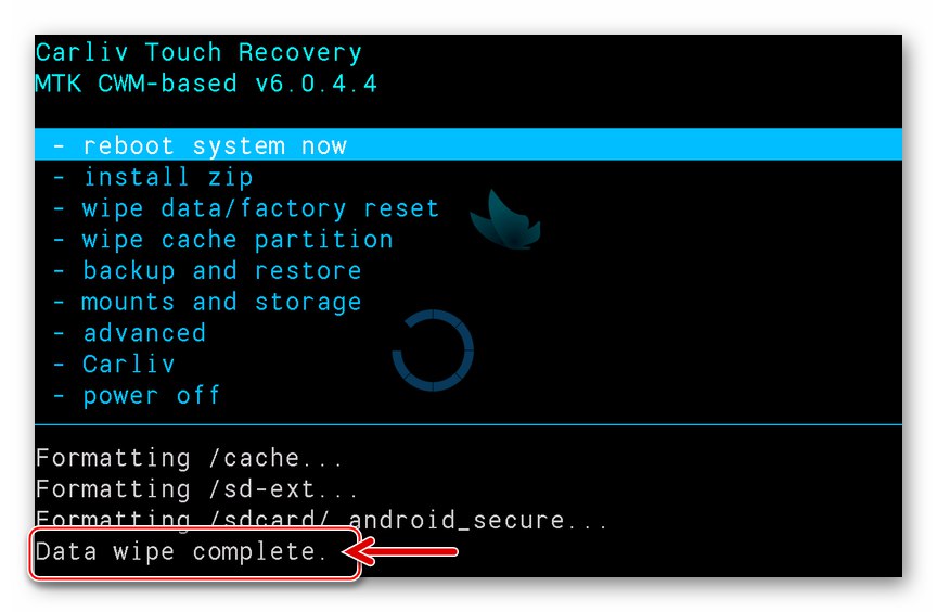 Нулиране на Lenovo IdeaTab S6000 и изчистване на паметта на устройството чрез възстановяване по поръчка завърши