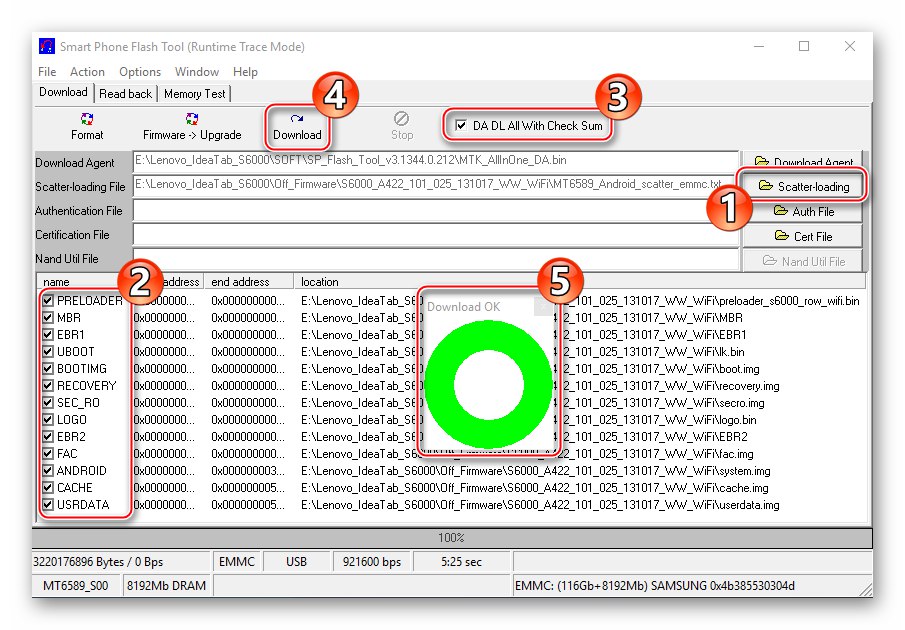 Lenovo IdeaTab S6000 се връща към официалния фърмуер след инсталиране на модификации чрез Flashstool