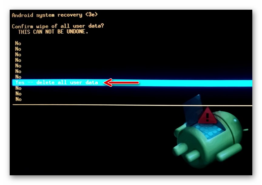 Lenovo IdeaTab S6000 потвърждение на намерението за нулиране и изчистване на паметта на устройството при фабрично възстановяване