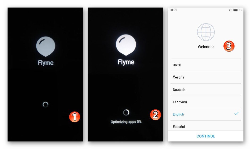 Meizu M5 je postopek prvega zagona pametnega telefona po vdelani programski opremi prek orodja SP Flash Tool