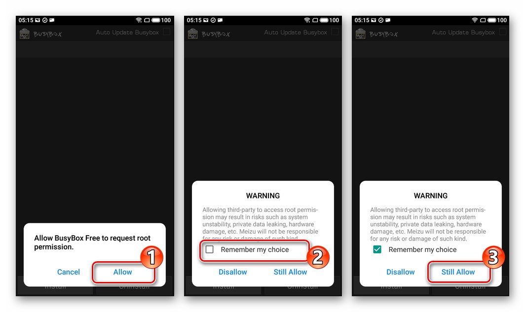 Meizu M6 предоставя коренни права на инсталатора на BusyBox във Flyme OS 8