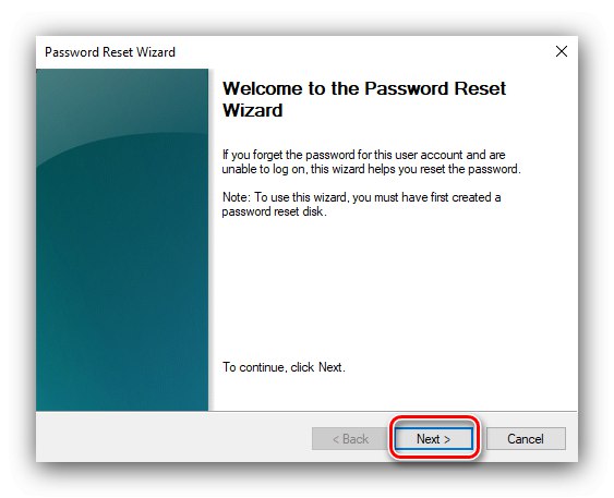 Pomocí průvodce obnovením použijte jednotku pro obnovení hesla systému Windows 10