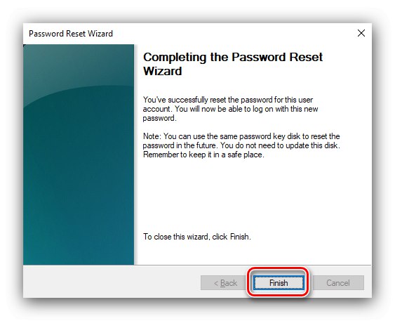 Dokončete pomocí jednotky pro obnovení hesla systému Windows 10
