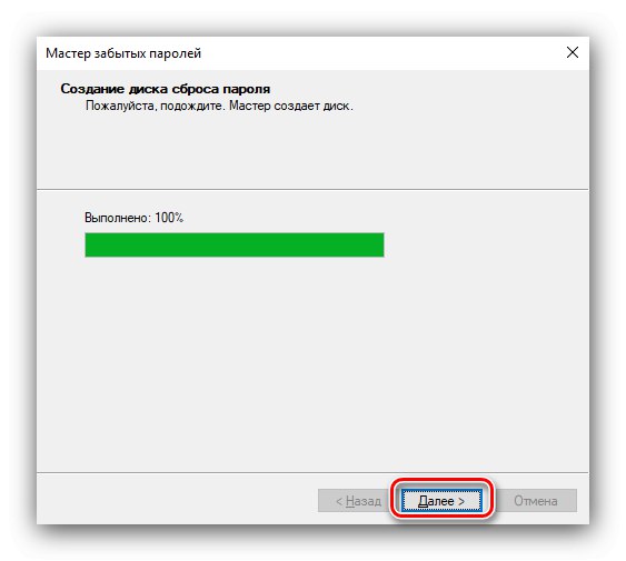 Dokončete Průvodce zapomenutým heslem a vytvořte jednotku pro obnovení hesla systému Windows 10
