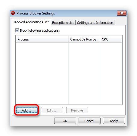 Ще добавите приложението за изтегляне на драйвери към списъка с деактивирани в Windows 7