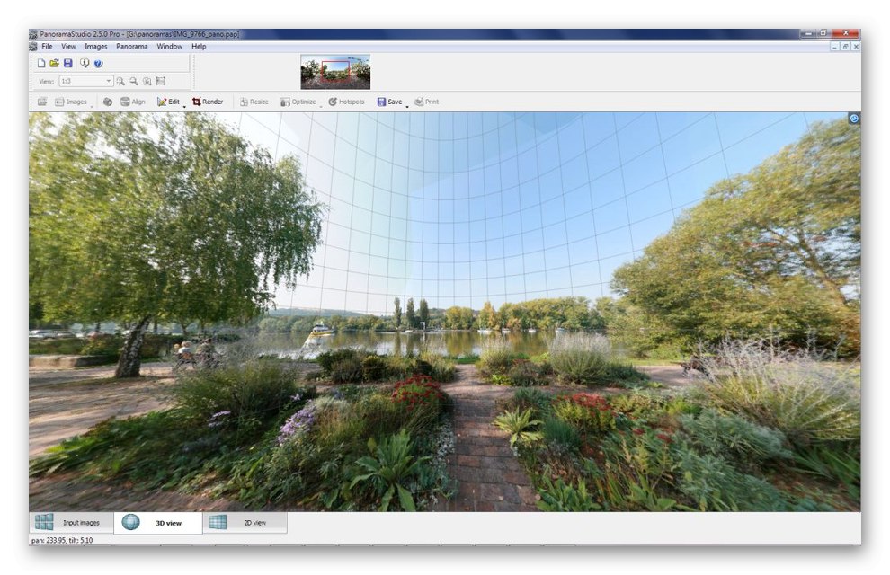 Інтерфейс програми PanoramaStudio