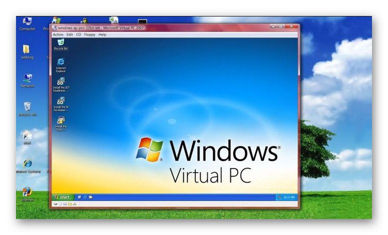 واجهة Windows Virtual PC