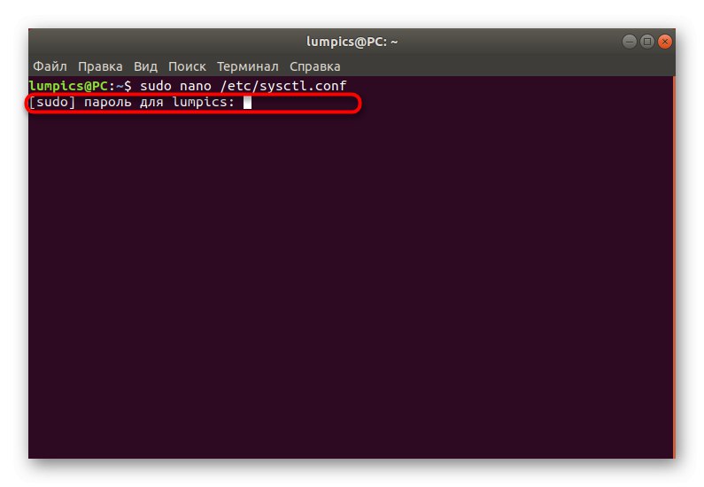 إدخال كلمة مرور لمتابعة تحرير ملف تكوين SysRq في Linux