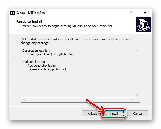 MiFlash Pro започва да прехвърля програмни файлове на компютър