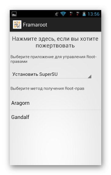 Aplikacija Framaroot za pridobivanje root v Androidu
