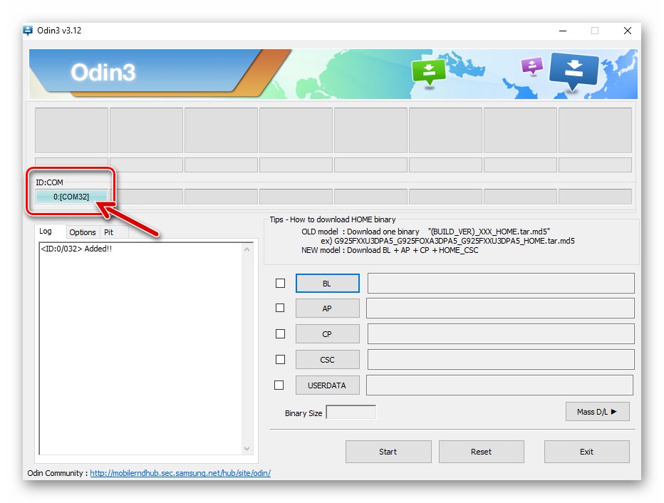Pokretanje Samsung Galaxy S4 GT-I9500 ODIN, povezivanje pametnim telefonom za instaliranje firmvera s jednom datotekom