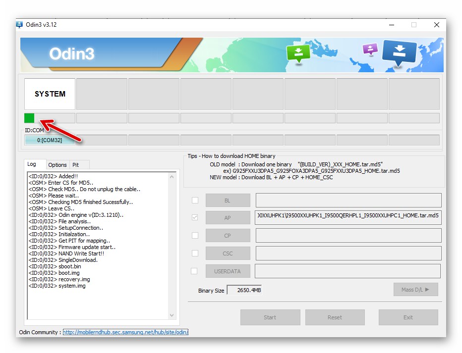 Samsung Galaxy S4 GT-I9500 ODIN postupak instaliranja firmvera s jednom datotekom u uređaj