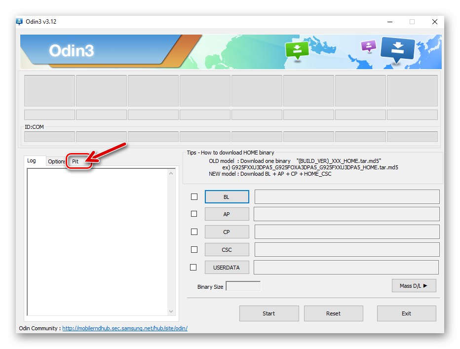 Samsung Galaxy S4 GT-I9500 Pit kartica u ODIN prozoru