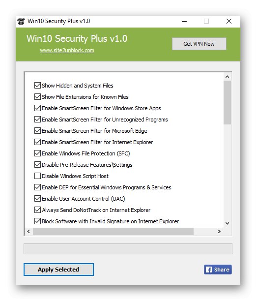 Zakázání aktualizací systému Windows 10 pomocí Win10 Security Plus