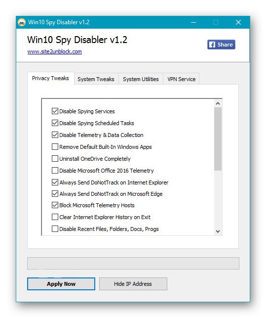 Zakázání aktualizací systému Windows 10 pomocí nástroje Win10 Spy Disabler