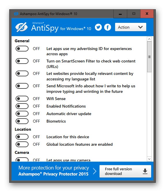 Použití Ashampoo AntiSpy k deaktivaci aktualizací systému Windows 10