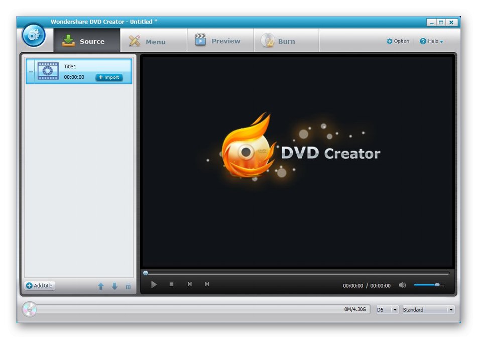 Використання програми Wondershare DVD Creator для читання файлів формату ISO