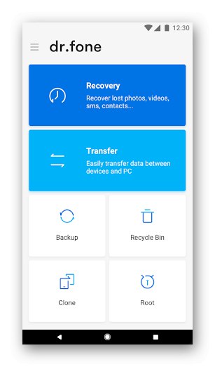 Користування програмою dr.fone для відновлення файлів з телефону