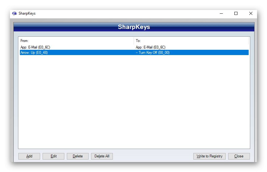 Використання програми SharpKeys для перепризначення клавіш на клавіатурі