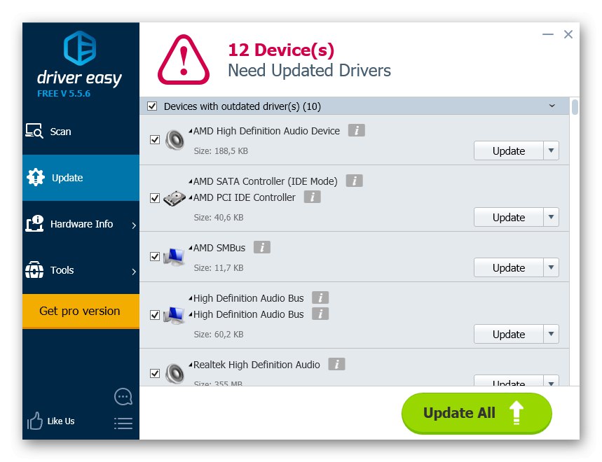 Використання програми Driver Easy для видалення драйверів NVIDIA