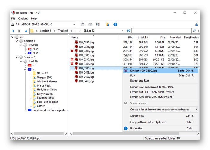 استخدام برنامج IsoBuster للعمل مع صور القرص
