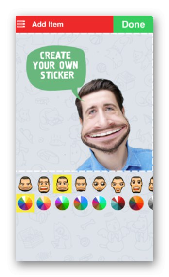 Інтерфейс програми Sticker Tools для iOS