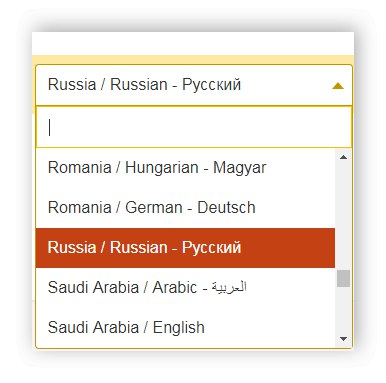 Избор државе и језика у КеиВорд Тоол