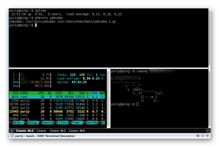 Korištenje Yakuakea kao emulatora terminala za Linux