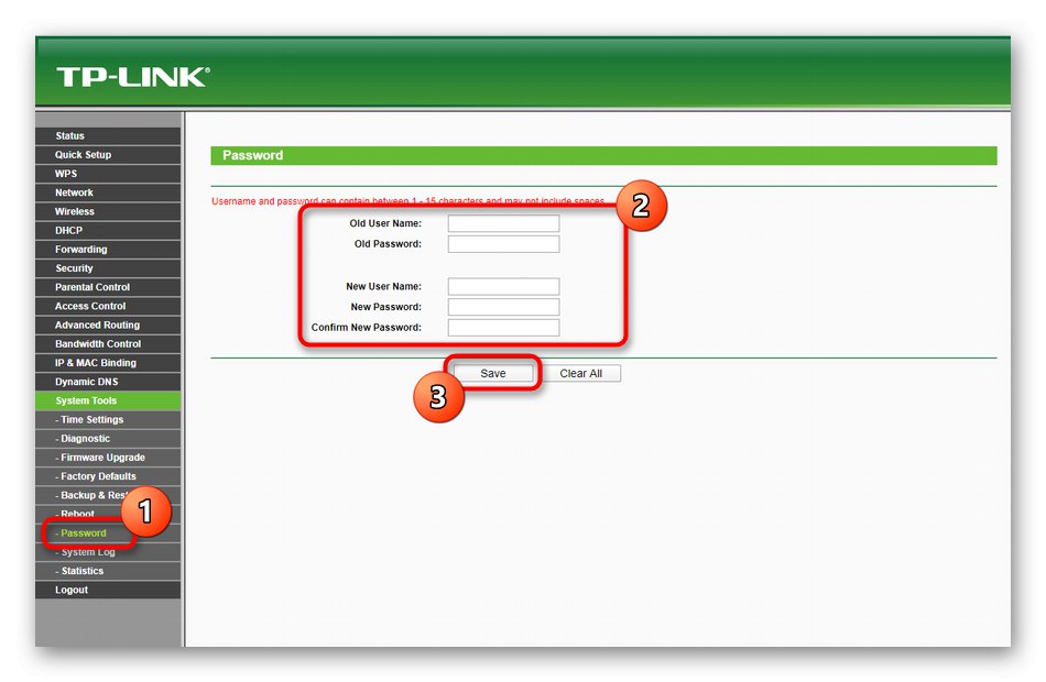 Промяна на потребителското име и паролата за оторизация в уеб интерфейса TP-Link TL-WR940N