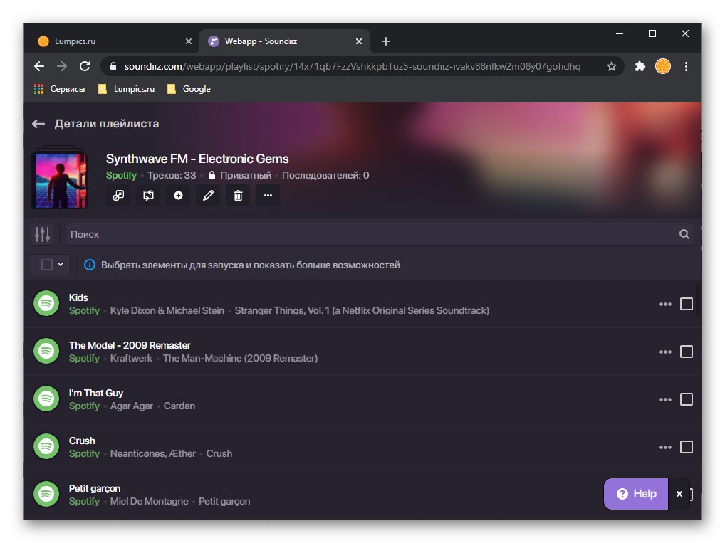 Úspešný prenos zoznamu skladieb Apple Music do Spotify prostredníctvom služby Soundiiz v prehliadači na PC
