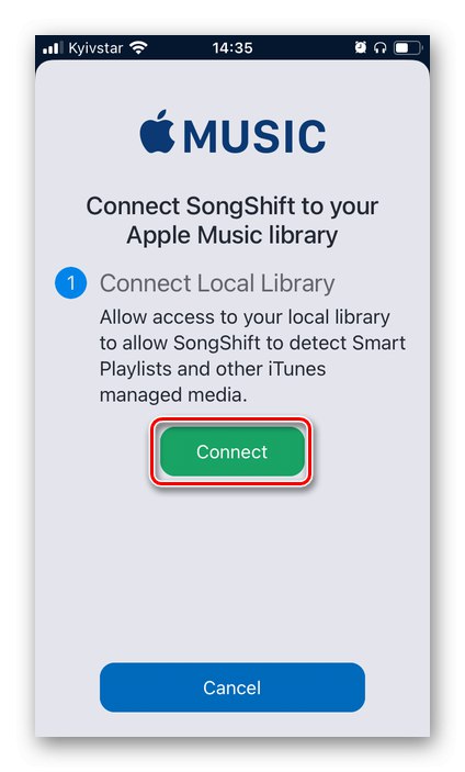 Pripojte knižnicu v aplikácii SongShift Apple Music Service a preneste hudbu do Spotify do iPhone