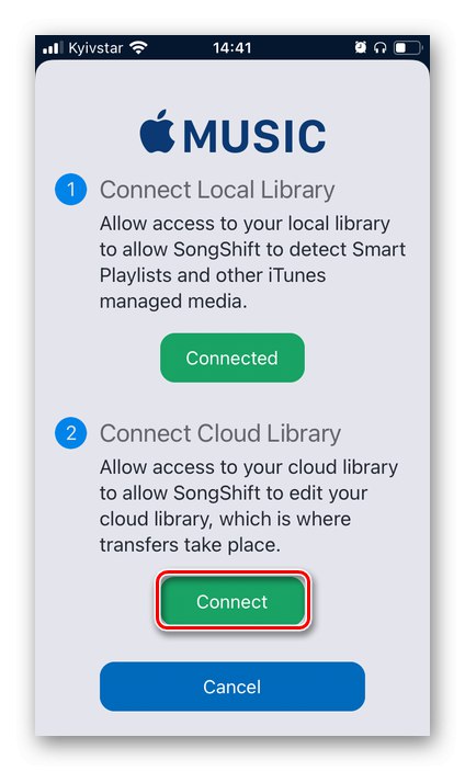 Ukončite pripojenie v aplikácii Apple Music Service SongShift a preneste hudbu do Spotify na iPhone