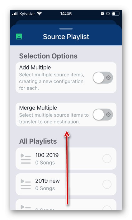 Ak chcete preniesť hudbu z Apple Music do Spotify na iPhone, vyhľadajte zoznam skladieb v aplikácii SongShift