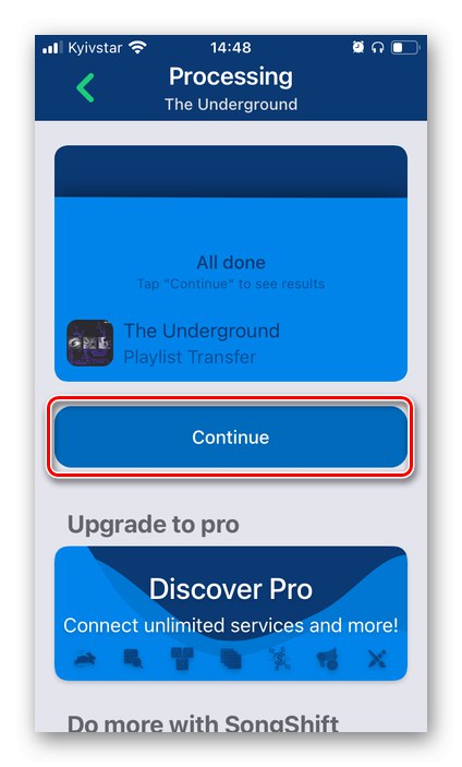 Dokončite prenos zoznamu skladieb v aplikácii SongShift a preneste hudbu z Apple Music do Spotify na iPhone