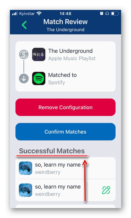 Preskúmajte obsah zoznamu skladieb v aplikácii SongShift a preneste hudbu z Apple Music do Spotify na iPhone