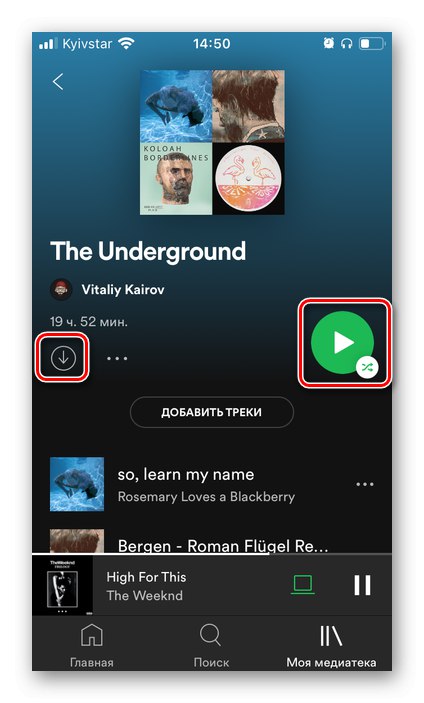 Možnosť sťahovať a prenášať zoznamy skladieb v aplikácii Spotify na iPhone