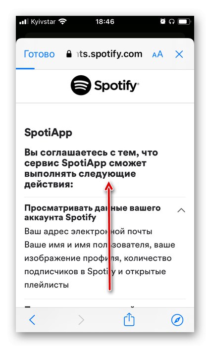Uprawnienia wymagane od Spotify przez SpotiApp na telefonie