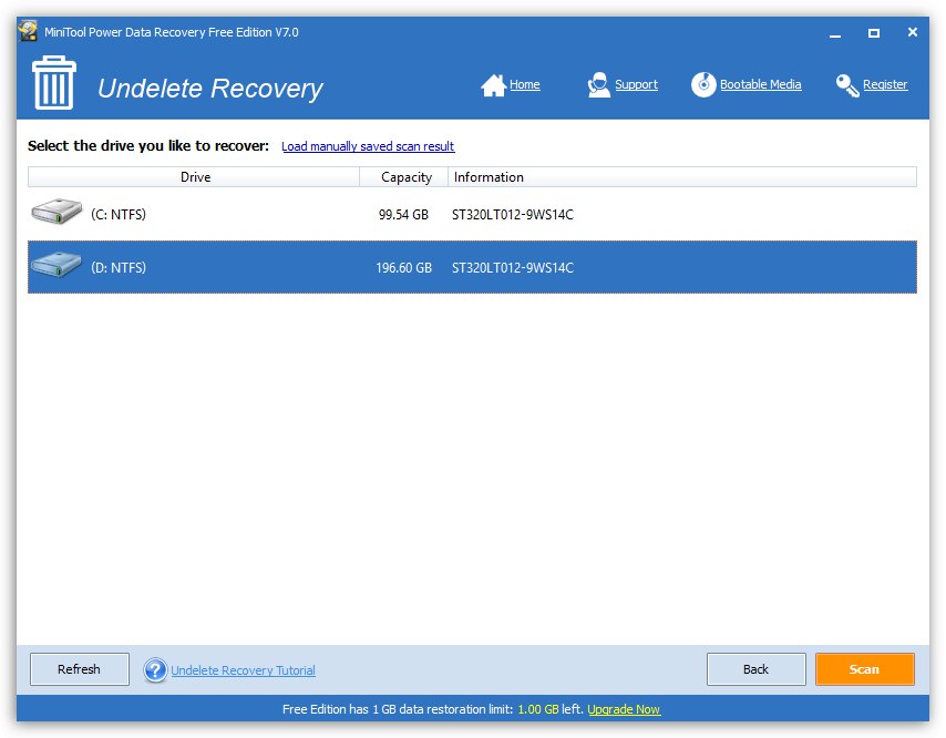 Szybkie skanowanie w MiniTool Power Data Recovery