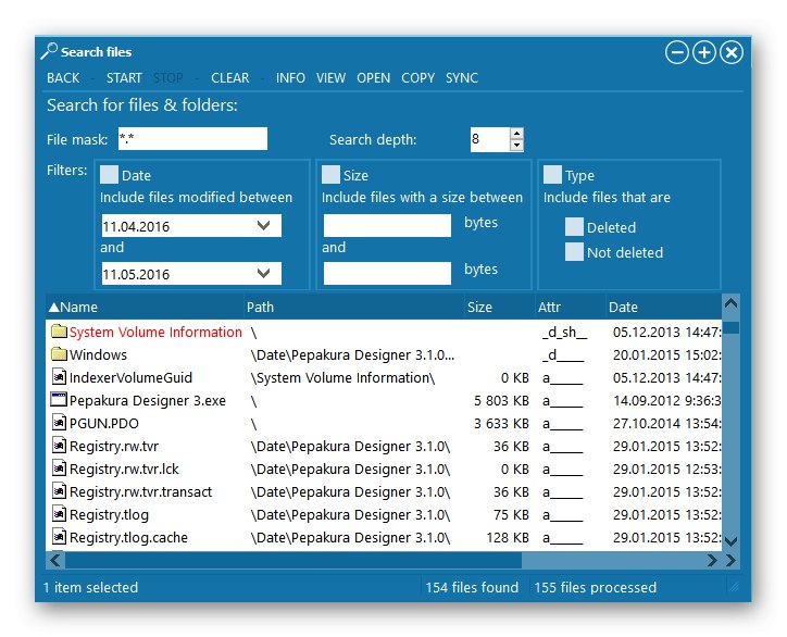 Interfejs aplikacji GetDataBack