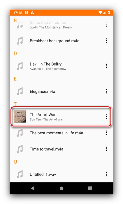 Посочете Book във VLC Player Audio Library, за да отворите M4B на Android