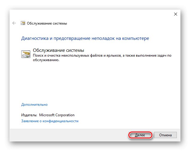 Začnite iskati in odpravljati težave z vzdrževanjem sistema v orodju za odpravljanje težav Windows