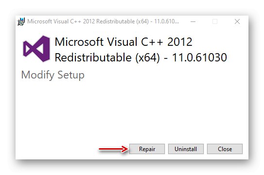 Przywracanie zestawu składników MSVC