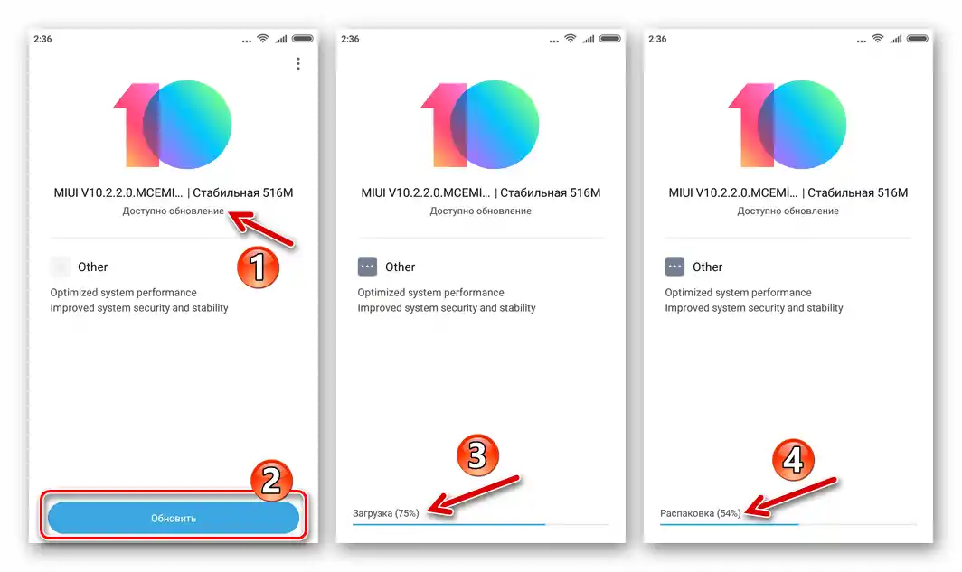 Приклад оновлення операційної системи на мобільному пристрої