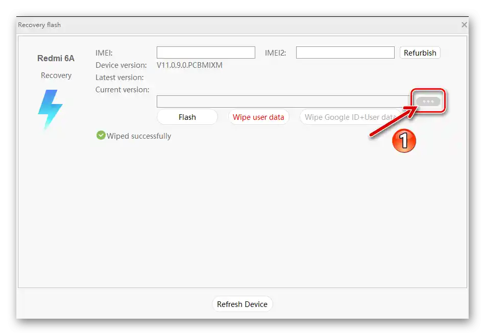 Tlačidlo na načítanie zip súboru firmvéru v programe MiFlash PRO pre Xiaomi Redmi 6A